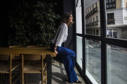 Sandra Barneda, en una cafeteria del centro de Madrid.