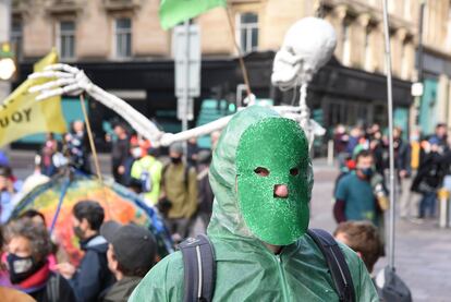 Protesta durante la Cumbre del Clima de la ONU celebrada en Glasgow en 2021.