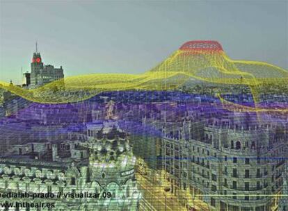 <i>In the air,</i> uno de los proyectos que trata de <b>visualizar</b> los datos relativos a la contaminación de Madrid.