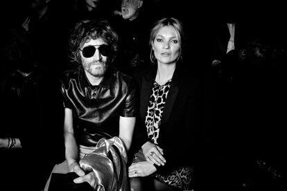 Vincent Gallo, imagen de Saint Laurent, y la modelo Kate Moss.