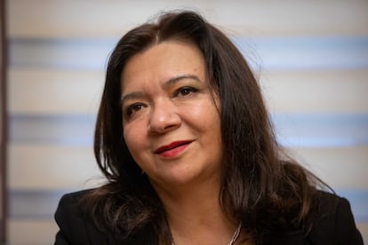 La alcaldesa de La Pintana, Claudia Pizarro, durante la entrevista con EL PAÍS, el 1 de septiembre de 2022.