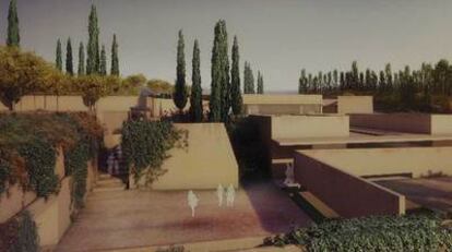 Recreación por ordenador del proyecto <i>Puerta nueva</i>, de Álvaro Siza y Juan Domingo Santos, que ha ganado el concurso internacional de ideas y se construirá en la Alhambra.