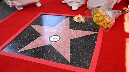 La estrella de Jenni Rivera en el Paseo de la Fama de Hollywood, durante su inauguración, el 27 de junio de 2024.