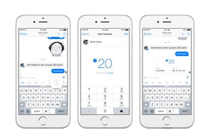 Simulación del sistema de pagos a través de Messenger