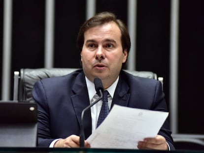 O presidente da Câmara, Rodrigo Maia.