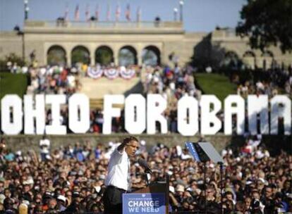 Barack Obama, durante un acto de campaña en el Estado de Ohio