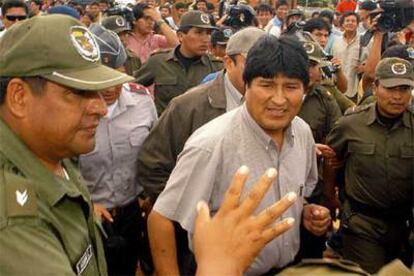 Evo Morales, tras insinuar que EE UU ha enviado agentes para realizar actos de terrorismo a Bolivia.