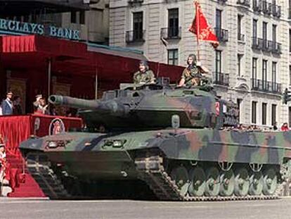 El tanque Leopard, durante el desfile del pasado 12 de octubre.
