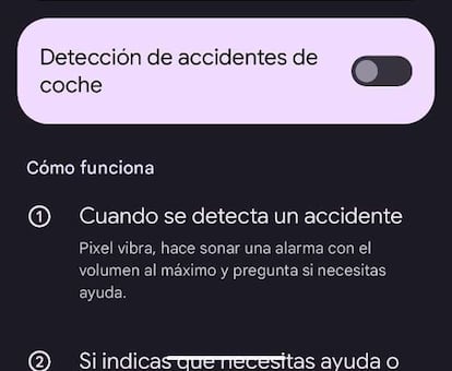 Detección accidente de coche en Android