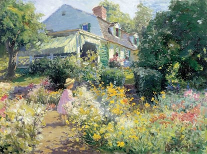 'Matilda Browne, In Voorhees’ Garden', 1914.