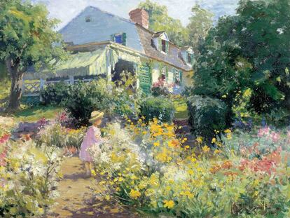 &#039;Matilda Browne, In Voorhees&rsquo; Garden&#039;, 1914.