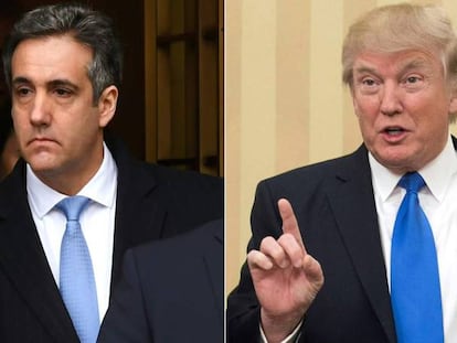 El abogado Michael Cohen y el presidente Trump.