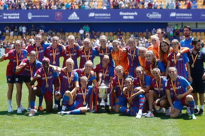 El Barcelona conquista su novena Copa de la Reina ante el Sporting de Huelva.