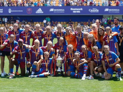 El Barcelona conquista su novena Copa de la Reina ante el Sporting de Huelva.