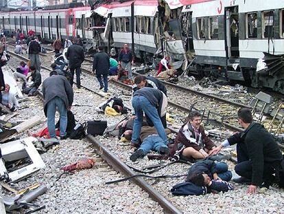 La fotografía premiada, que Pablo Torres realizó momentos después del atentado del 11-M en Atocha.