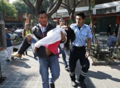 Imagen tras el seísmo de más de 7 grados en México.
