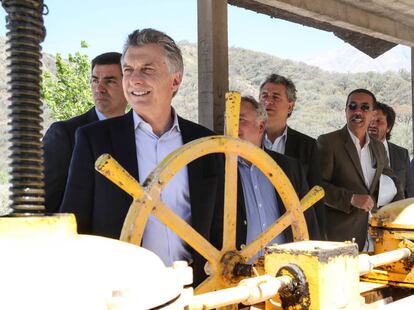 Mauricio Macri presenta un nuevo sistema hídrico en Salta.