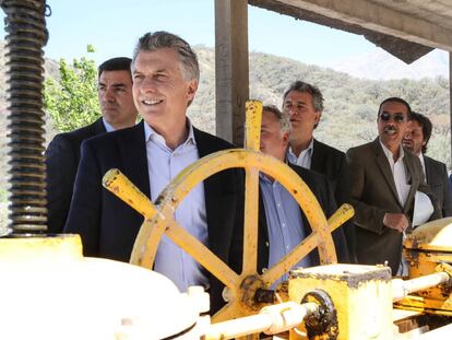 Mauricio Macri presenta un nuevo sistema hídrico en Salta.