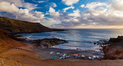 Bahía de El Golfo, en Lanzarote.