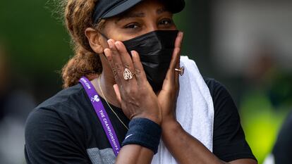 27 June 2021, United Kingdom, London: US tennis player Serena Williams arrives for a training session at the Aorangi Practice Courts at The All England Lawn Tennis and Croquet Club, ahead of the 2021 Wimbledon Tennis Championships. Photo: Aeltc/Edward Whitaker/PA Wire/dpa
Aeltc/Edward Whitaker/PA Wire/dp / DPA
27/06/2021 ONLY FOR USE IN SPAIN