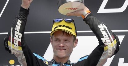 Tito Rabat, en el podio del Gran Premio de la República Checa