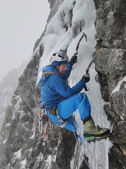 Nick Bullock, en una escalada.