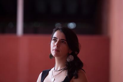 Retrato de Aura García-Junco en la FIL de este año.