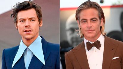 Los actores Harry Styles y Chris Pine, en la presentación de 'Don't Worry Darling', en el festival de cine de Venecia, el pasado 5 de septiembre.