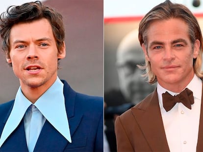 Los actores Harry Styles y Chris Pine, en la presentación de 'Don't Worry Darling', en el festival de cine de Venecia, el pasado 5 de septiembre.