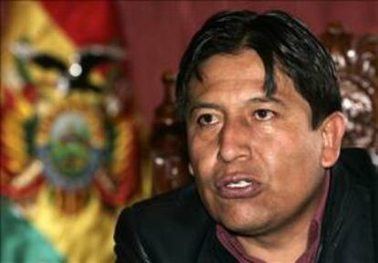 En la imagen un registro del canciller de Bolivia, David Choquehuanca, quien afirmó que "con Repsol nos llevamos bien y vamos a seguir trabajando". EFE/Archivo