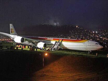 Accidente en la pista del aeropuerto de Quito