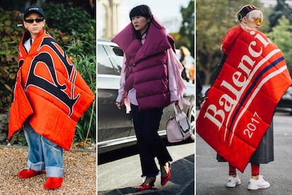 El 'bufabrigo': ande yo caliente, ríase la gente

El híbrido entre un plumas y una bufanda gigante (aka 'bufabrigo') ha sido otra de las tendencias más extravagentes del año. Balenciaga la empezó y otros muchos siguieron sus pasos (la firma española Loreak incluida). No sabemos si es muy práctico pero, sin duda, es la tendencia que mejor combate las bajas temperaturas. ¿Será la versión en punto el próximo greatest hit?