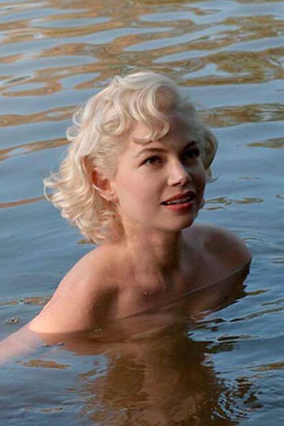 7. Michelle Williams. El caso de esta actriz ha sido el contrario al de las anteriores: para ejercer de Marilyn se ha tenido que dejar crecer el pelo y, además, decolorárselo salvajemente.