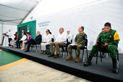 Andrés Manuel López Obrador, presidente de México, encabeza una de sus conferencias diarias, conocidas como 'mañaneras'.