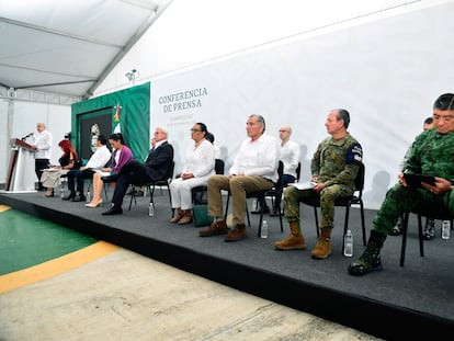 Andrés Manuel López Obrador, presidente de México, encabeza una de sus conferencias diarias, conocidas como 'mañaneras'.