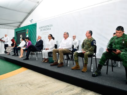 Andrés Manuel López Obrador, presidente de México, encabeza una de sus conferencias diarias, conocidas como 'mañaneras'.