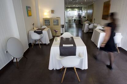 Comedor del restaurante Sollo, en Benalmádena (Málaga).