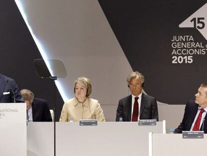 Fotogaf&iacute;a faciltiada por International Airlines Group (IAG), del que forma parte British Airways y las espa&ntilde;olas Iberia y Vueling, de su presidente Antonio V&aacute;zquez durante la junta de IAG. 