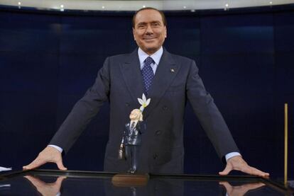 Silvio Berlusconi, en una imagen de 2012 durante la grabación de un programa televisivo.