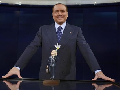 Silvio Berlusconi, en una imagen de 2012 durante la grabación de un programa televisivo.