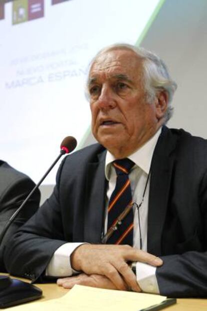 El Alto Comisionado del Gobierno para la Marca España, Carlos Espinosa de los Monteros, durante la presentación de la página web.