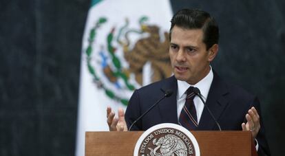 Enrique Peña Nieto, el miércoles en la residencia de Los Pinos