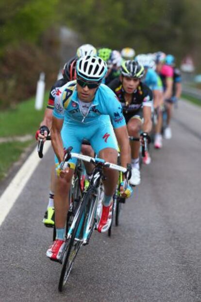 Mikel Landa en una etapa del Giro del Trentino en abril.