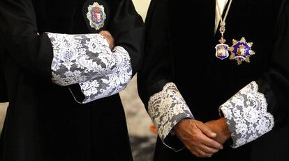 Togas y pu&ntilde;etas en el acto de apertura del A&ntilde;o Judicial, celebrado en la sede del Tribunal Supremo.