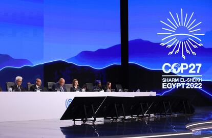 Conferencia de cierre de la COP27 en Sharm El-Sheik.