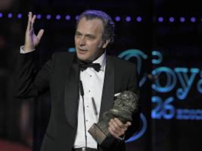 El actor José Coronado tras recibir el Goya a la mejor interpretación masculina protagonista, en la pasada edición. EFE/Archivo