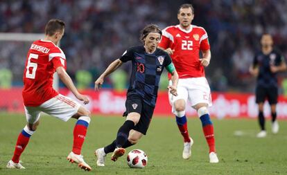 Modric, en el partido contra Rusia.