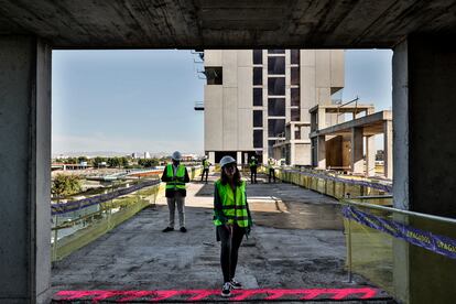 El espacio en la cuarta planta que será común en el edificio, ahora en obras. 