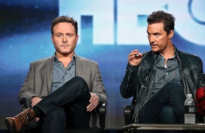 El creador de la serie de culto True Detective, junto a Matthew McConaughey, uno de los dos coprotagonistas.