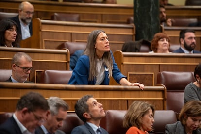 La portavoz parlamentaria de Junts, Míriam Nogueras, durante el Pleno del martes en el Congreso.